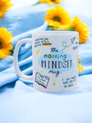 Days The Morning Mindset Motivational Ceramic 350ml Motivational Quote Coffee Ceramic Coffee Mug(350 ml)