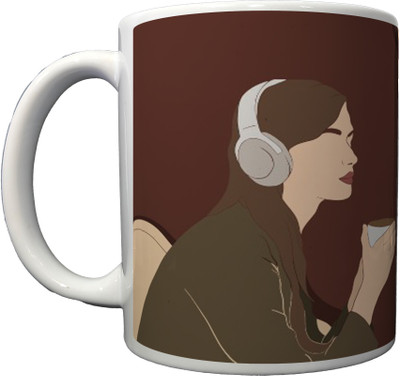 Hunter Studio 101_Cat morning coffee Ceremic Coffee mug 300 ml Ceramic Coffee Mug(300 ml)