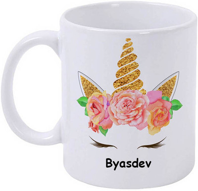 sublix Unicorn Divendra mug pack of 1 ceremic Ceramic Coffee Mug(350 ml)