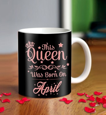 ME&YOU Birthday Gift Coffee for Girls | Specially Gift for April Born Girls Ceramic Coffee Mug(325 ml)