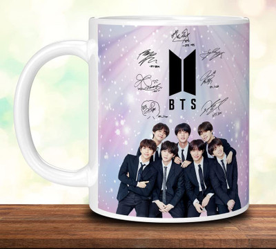 Fanqew Printed BTS Coffee 350ml Ceramic Coffee Mug(330 ml)