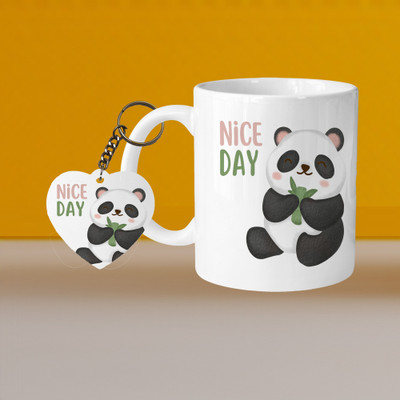 VM SHOPPING MALL VM Everything Better L-R Ceramic Coffee Mug(330 ml, Pack of 2)