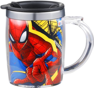 SKI Homeware SPIDERMAN CHERRY MUG Stainless Steel, Plastic Coffee Mug(350 ml)