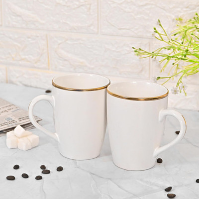 Femora Coffee Ceramic Coffee Mug(320 ml, Pack of 2)