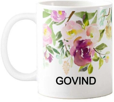 Exocticaa Happy Birthday Gift for Govind 076 Ceramic Coffee Mug(325 ml)