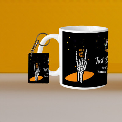 VM SHOPPING MALL VM K Letter 02 L-R Ceramic Coffee Mug(330 ml, Pack of 2)