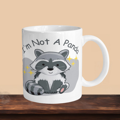 VM MALL 101_I'm Not A Panda R Ceramic Coffee Mug(330 ml)