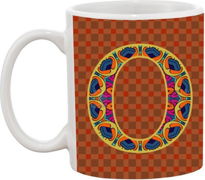 ARTBUG Alphabet O Ceramic Coffee Mug(350 ml)