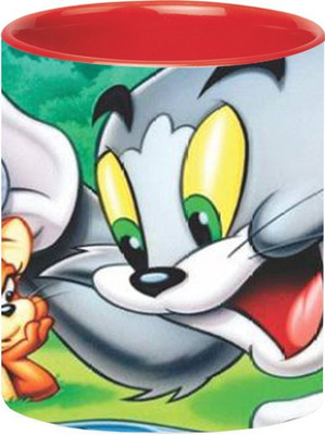 ARTBUG Tom & Jerry Cartoon -1486-Red Ceramic Coffee Mug(350 ml)