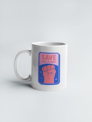 Epic Merch Save Our Planet Ceramic Coffee Mug(350 ml)