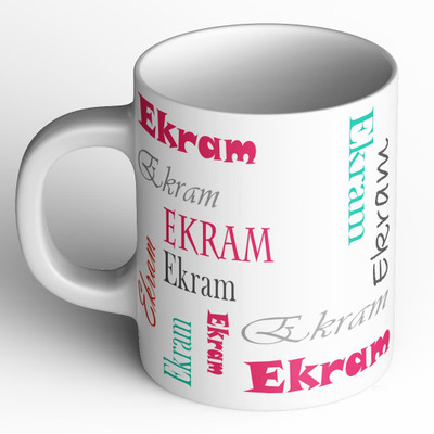 Abaronee 1010_Ekram b004 in name 001 Ceramic Coffee Mug(350 ml)