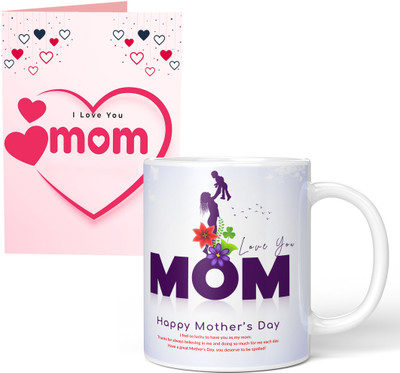 DojaBeauty By TrendoPrint Printed Ceramic White Coffee for Mother's Day-325MDM83 Ceramic Coffee Mug(350 ml)