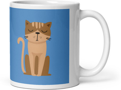 Mr UVD Cat Doing Meditation_MUGG Ceramic Coffee Mug(350 ml)