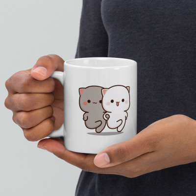Cheeksy Bubu Dudu Dancing With Each Other Ceramic Coffee Mug(350 ml)