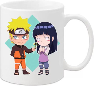 Yashukraft Naruto hinata cartoon printed Ceramic Coffee (325 ml) Ceramic Coffee Mug(325 ml)