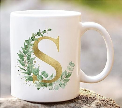 Aastha Imagine Media S Letter Name Initial Alphabet Inspiration Printed Ceramic Coffee Mug(350 ml)