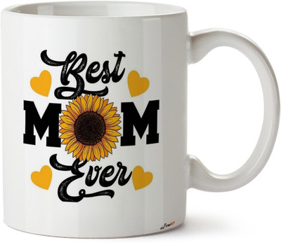 FirseBUY Best Mom Ever Printed Ceramic Coffee Mug(325 ml)