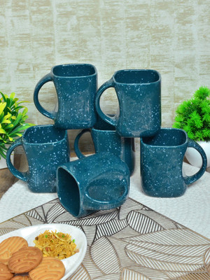 Fabinaliv FLMUG-1059 Ceramic Coffee Mug(310 ml, Pack of 6)