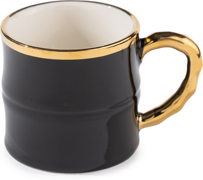 TAKISSO Tea Cups Set of 6 Small Coffee Chai Serving Cups Microwave Safe Ideal Gifts Ceramic Coffee Mug(180 ml, Pack of 6)