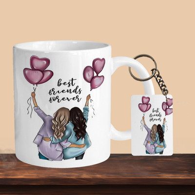 Printhorizon 101_Best Friend Forever R-R Ceramic Coffee Mug(330 ml, Pack of 2)