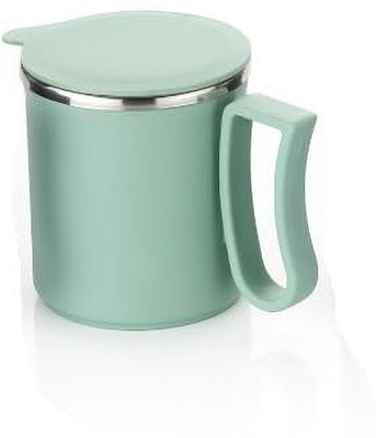 KITNET Coffee,Tea& Milk with Lid And Inner Stainless Steel Wall,AirTight Travel Plastic Coffee Mug(300 ml)
