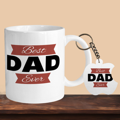 VM MALL 101_Best Dad Over 01 R-A Ceramic Coffee Mug(330 ml, Pack of 2)