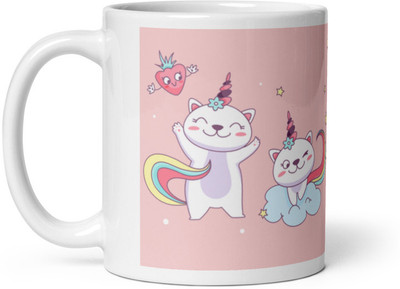 Mr UVD Happy Kittens Ceramic Coffee Mug(350 ml)