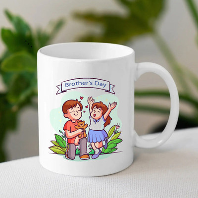 GiftsGlow Ceramic White mug pack of 1 Customized designs_MKH281 Ceramic Coffee Mug(350 ml)