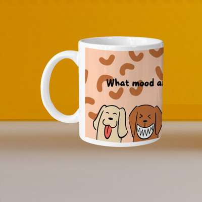 VM SHOPPING MALL VM Good Morning Cat L-R Ceramic Coffee Mug(330 ml)