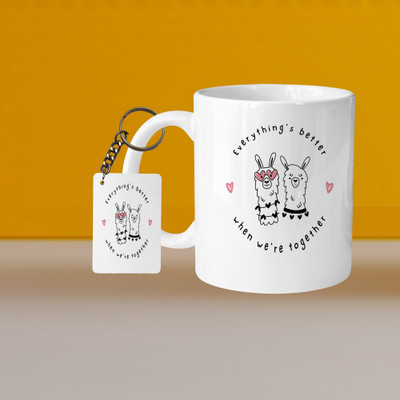 Hunter Studio 101_VM Bloom Where You L-H Ceramic Coffee Mug(320 ml, Pack of 2)