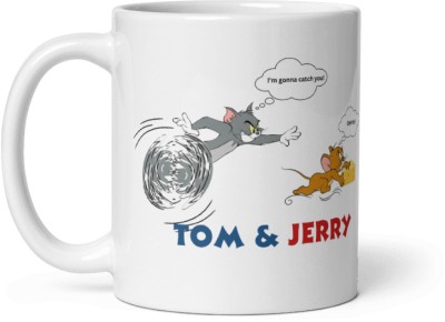 Mugified Classic Tom and Jerry Ceramic Coffee Mug(330 ml)