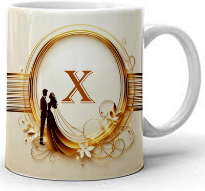 PS Sales Alphabet-09-X Ceramic Coffee Mug(350 ml)