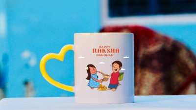 PRINT YOUR DREAM Sister Tie Rakhi to Brother Printed Gift for Raksha Bandhan & Rakhi Unique Ceramic Coffee Mug(330 ml)