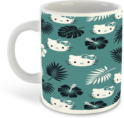 Beyoond Hello Kitty Printed White Ceramic Coffee-D7 Ceramic Coffee Mug(325 ml)