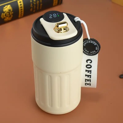 VYATIRANG Insulated Coffee Travel with Touch Screen Digital Temperature Display Flask Stainless Steel Coffee Mug(460 ml)