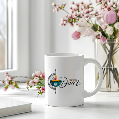 THEELEVEN Ceramic White mug pack of 1 _NEW2009 Ceramic Coffee Mug(350 ml)