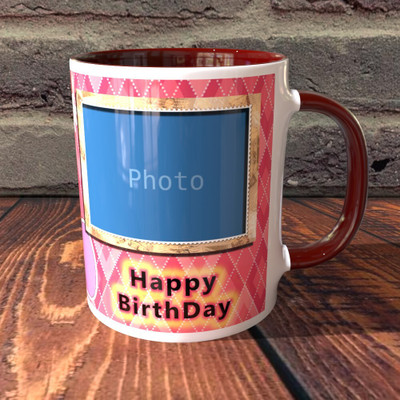 TPA4U Warm and Elegant Gift for Birthdays TPD32RM9 Brown Round Handle Ceramic Coffee Mug(330 ml)