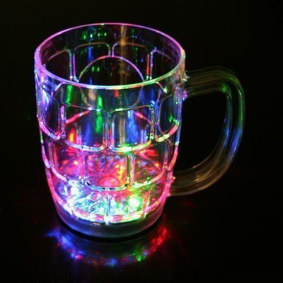 Vriti Creations Fibre Glass With Inductive Rainbow Color Plastic Beer Mug(295 ml)