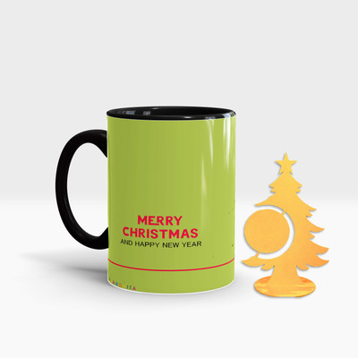 Fifth and Moon C-BLK-TREE-33 Ceramic Coffee Mug(320 ml, Pack of 2)
