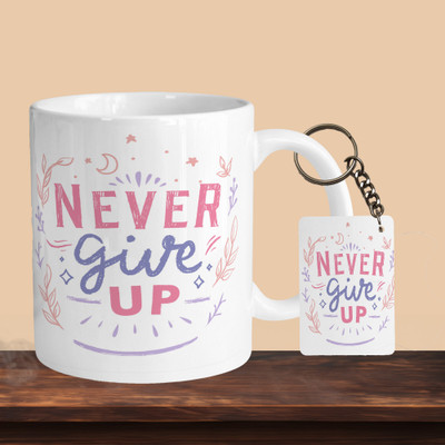 VM MALL 101_Never Give Up 01 R-R Ceramic Coffee Mug(330 ml)
