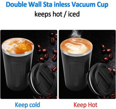 Shopeleven Smart Coffee Spill Proof with Lid Temperature Control Hot & Cold 510 ml Stainless Steel Coffee Mug(510 ml)