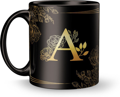 Plakasha creations A letter Design print for Girlfriend Ceramic Coffee Mug(320 ml)
