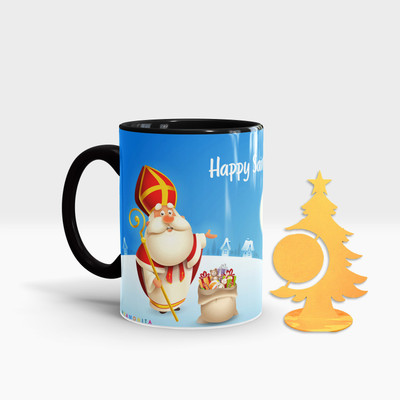 Fifth and Moon C-BLK-TREE-06 Ceramic Coffee Mug(320 ml, Pack of 2)