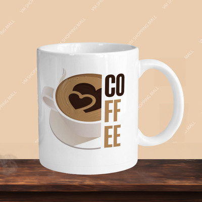Print Ginnie 101_Perfect for Coffee and Tea - With Keychain VM Coffee Cup L A Ceramic Coffee Mug(325 ml)