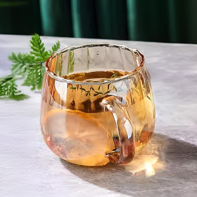 UMAI Coffee with Handle Glass Coffee Mug(300 ml)