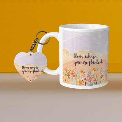VM SHOPPING MALL VM Enjoy The Little Things L-R Ceramic Coffee Mug(330 ml, Pack of 2)