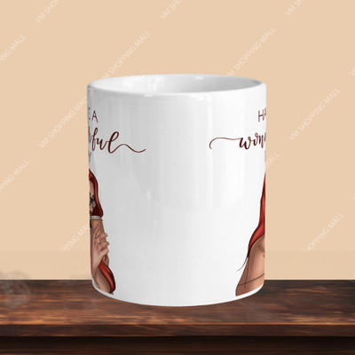 VM MALL 101_Have A Wonderful Day R-R Ceramic Coffee Mug(330 ml)