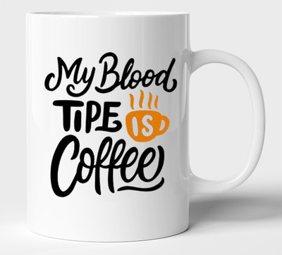 BLISSart NEW_BLS-PM-KP2369-W Ceramic Coffee Mug(350 ml)