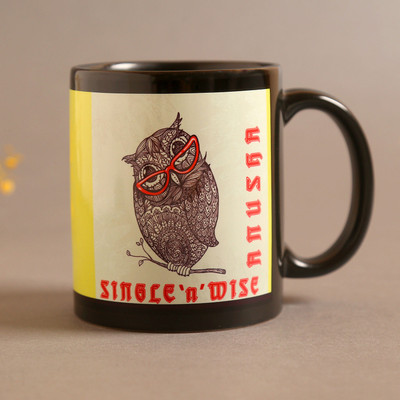 FNP Personalised Single N Wise Ceramic Coffee Mug(325 ml)