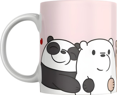 sublix Panda Printed IMPORTED Ceramic coffee mug for Gifting Ceramic Coffee Mug(330 ml)